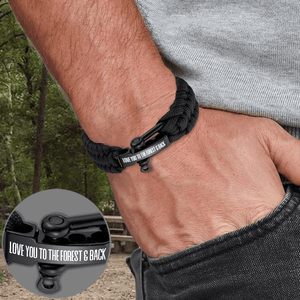 Paracord Rope Bracelet - Camping - To My Man - Love You To The Forest & Back - Gbxa26015