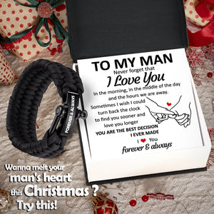 Paracord Rope Bracelet - Family - To My Man - You Are The Best Decision I Ever Made - Gbxa26014