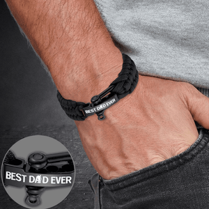 Paracord Rope Bracelet - Hiking - To My Best Dad Ever - I Love You More Than The Trees In The Forest - Gbxa18001