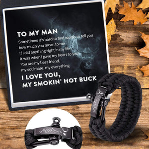 Paracord Rope Bracelet - Hunting - To My Man - How Much You Mean To Me - Gbxa26004