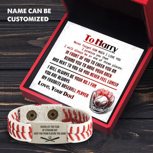 Personalized Baseball Bracelet - Baseball - To My Son - From Dad - How Much I Love You - Gbzj16010