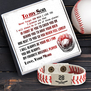 Personalized Baseball Bracelet - Baseball - To My Son - I Will Always Be Your No.1 Fan - Gbzj16020