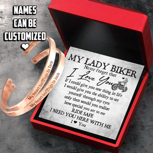 Personalized Couple Bracelets - Biker - My Lady Biker - I Love You - Gbt13034