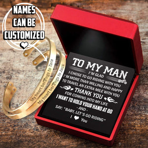 Personalized Couple Bracelets - Biker - My Old Man - Thank You For Coming Into My Life - Gbt26032