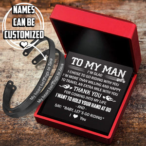 Personalized Couple Bracelets - Biker - My Old Man - Thank You For Coming Into My Life - Gbt26032