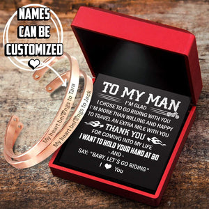 Personalized Couple Bracelets - Biker - My Old Man - Thank You For Coming Into My Life - Gbt26032
