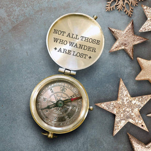 Personalized Engraved Compass - Not All Those Who Wander Are Lost - Gpb26148