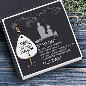 Personalized Engraved Fishing Hook - To Dad - From Daughter - My First Reel Love - Gfa18006