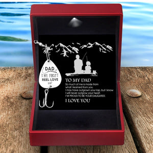 Personalized Engraved Fishing Hook - To Dad - From Daughter - My First Reel Love - What I Learned From You - Gfa18007