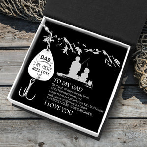 Personalized Engraved Fishing Hook - To Dad - From Daughter - My First Reel Love - What I Learned From You - Gfa18007