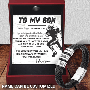 Personalized Leather Bracelet - American Football - To My Son - I Love You - Gbzl16009