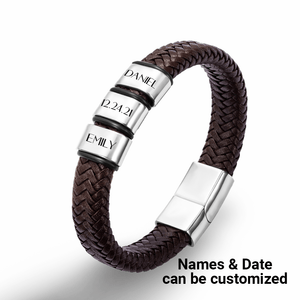 Personalized Leather Bracelet - Wedding - To My Future Husband - I Have Found My Home - Gbzl24001