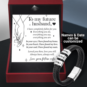 Personalized Leather Bracelet - Wedding - To My Future Husband - I Have Found My Home - Gbzl24001