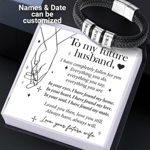 Personalized Leather Bracelet - Wedding - To My Future Husband - I Have Found My Home - Gbzl24001