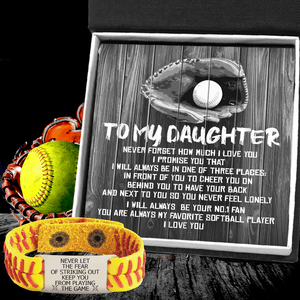 Personalized Softball Bracelet - Softball - To My Daughter - Never Forget How Much I Love You - Gbzk17012