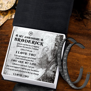 Personalized Viking Rune Couple Bracelets - My Awesome Viking Man - You Are The Monster I Needed - Gbt26001