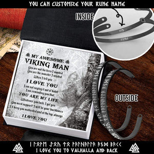 Personalized Viking Rune Couple Bracelets - Viking - My Viking Man - You Are My Life - Gbt26030