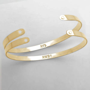 Personalized Viking Rune Couple Bracelets - Viking - To My Shieldmaiden - I Love You To Valhalla And Back - Gbt13029