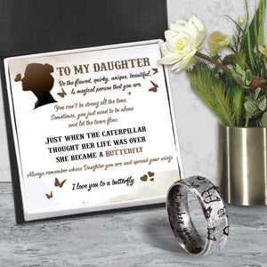 Rune Ring - Butterfly - To My Daughter - I Love You To A Butterfly - Gri17001