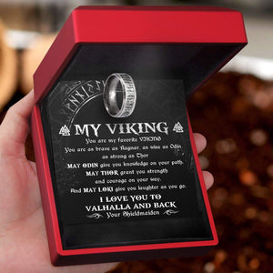 Rune Ring - My Viking - I Love You To Valhalla And Back - Gri26001
