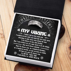 Rune Ring - My Viking - I Love You To Valhalla And Back - Gri26002