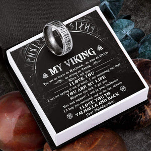 Rune Ring - My Viking - You Are My Life - Gri26004