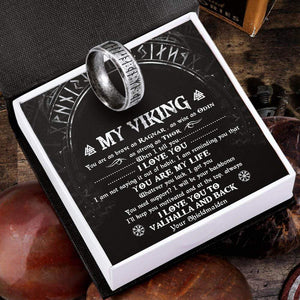 Rune Ring - My Viking - You Are My Life - Gri26004