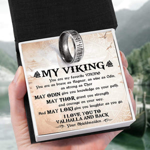 Rune Ring - Viking - My Viking - I Love You To Valhalla And Back - Gri26014