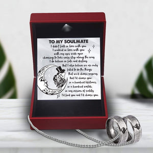 Skeleton Couple Ring Necklaces - Skull & Tatoo - To My Soulmate - I'd Choose You - Gndx26007