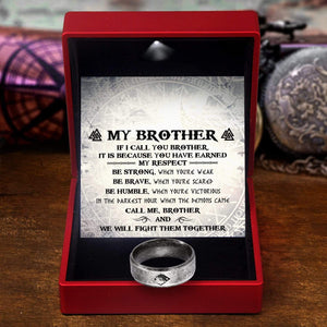 Skoll & Hati Rune Ring - My Brother - We Will Fight Them Together - Grk33001
