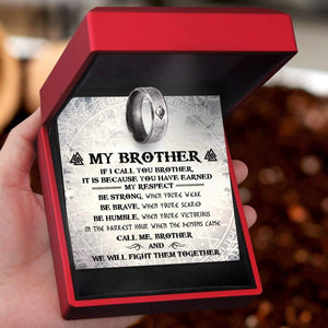 Skoll & Hati Rune Ring - My Brother - We Will Fight Them Together - Grk33001