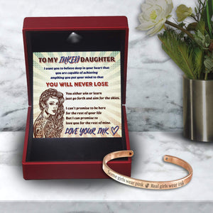 Skull Bracelet - Tattooed - To My Inked Daughter - You Are Capable Of Achieving Anything - Gbzf17011