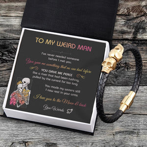 Skull Cuff Bracelet - Beard - To My Man - I Love You To The Moon & Back - Gbbh26015