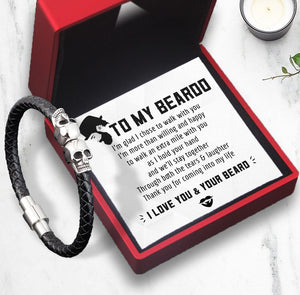 Skull Cuff Bracelet - Beard - To My Man - I Love You & Your Beard - Gbbh26013