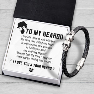Skull Cuff Bracelet - Beard - To My Man - I Love You & Your Beard - Gbbh26013