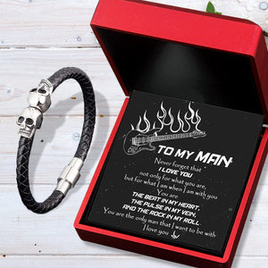 Skull Cuff Bracelet - Guitar - To My Man - You Are The Only Man That I Want To Be With - Gbbh26010