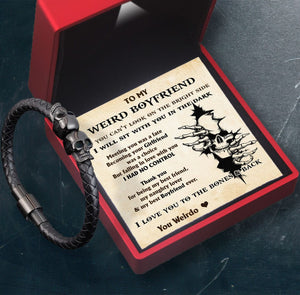 Skull Cuff Bracelet - Skull - To My Boyfriend - I Love You To The Bones & Back - Gbbh12002