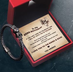 Skull Cuff Bracelet - Skull - To My Boyfriend - I Love You To The Bones & Back - Gbbh12003