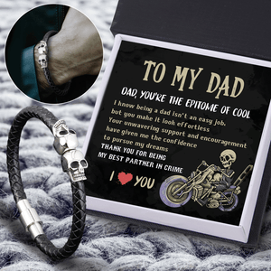 Skull Cuff Bracelet - Skull - To My Dad - You're The Epitome Of Cool - Gbbh18022