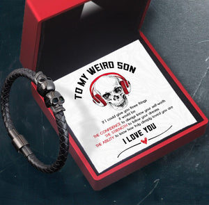 Skull Cuff Bracelet - Skull - To My Son - I Love You - Gbbh26014