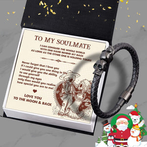 Skull Cuff Bracelet - Skull - To My Soulmate - Love You To The Moon And Back - Gbbh26002