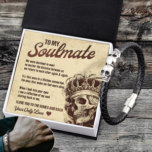 Skull Cuff Bracelet - Skull - To My Soulmate - When I Look Into Your Eyes - Gbbh26023