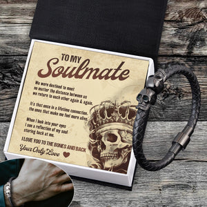 Skull Cuff Bracelet - Skull - To My Soulmate - When I Look Into Your Eyes - Gbbh26023