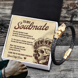Skull Cuff Bracelet - Skull - To My Soulmate - When I Look Into Your Eyes - Gbbh26023