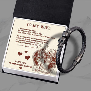 Skull Cuff Bracelet - Skull - To My Wife - Love You To The Moon And Back - Gbbh15002