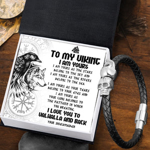 Skull Cuff Bracelet - Viking - To My Viking - I Am Yours - Gbbh26020