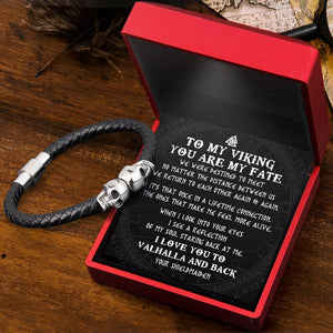 Skull Cuff Bracelet - Viking - To My Viking - We Return To Each Other Again & Again - Gbbh26022