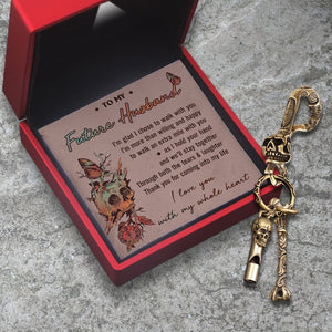 Skull Keychain Holder - My Future Husband - I Love You With My Whole Heart - Gkci24003