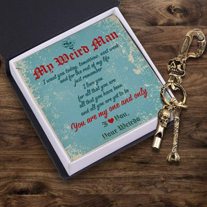 Skull Keychain Holder - Skull & Tattoo - My Weird Man - You Are My One And Only - Gkci26006