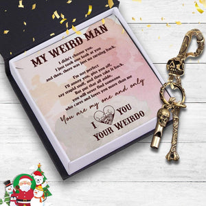 Skull Keychain Holder - Skull & Tattoo - My Weird Man - You Are My One And Only - Gkci26009